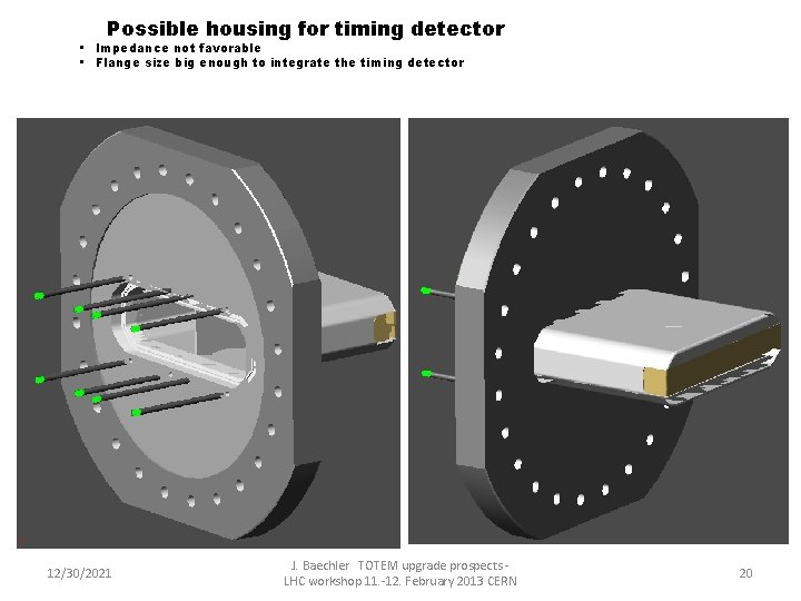 Possible housing for timing detector • Impedance not favorable • Flange size big enough