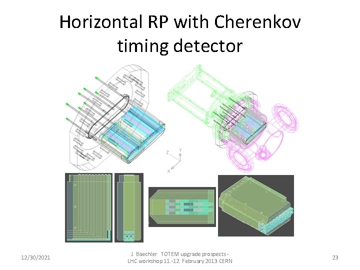 Horizontal RP with Cherenkov timing detector 12/30/2021 J. Baechler TOTEM upgrade prospects LHC workshop