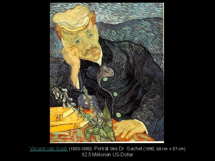 Vincent van Gogh (1853 -1890): Porträt des Dr. Gachet (1890, 68 cm × 57