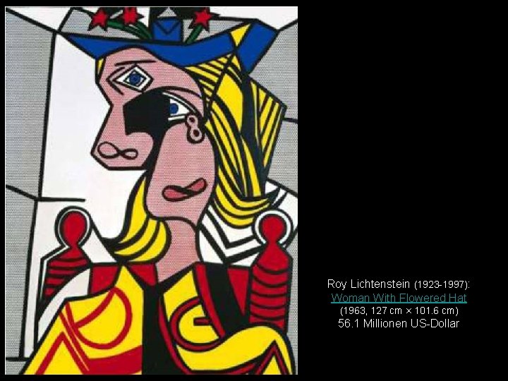 Roy Lichtenstein (1923 -1997): Woman With Flowered Hat (1963, 127 cm × 101. 6