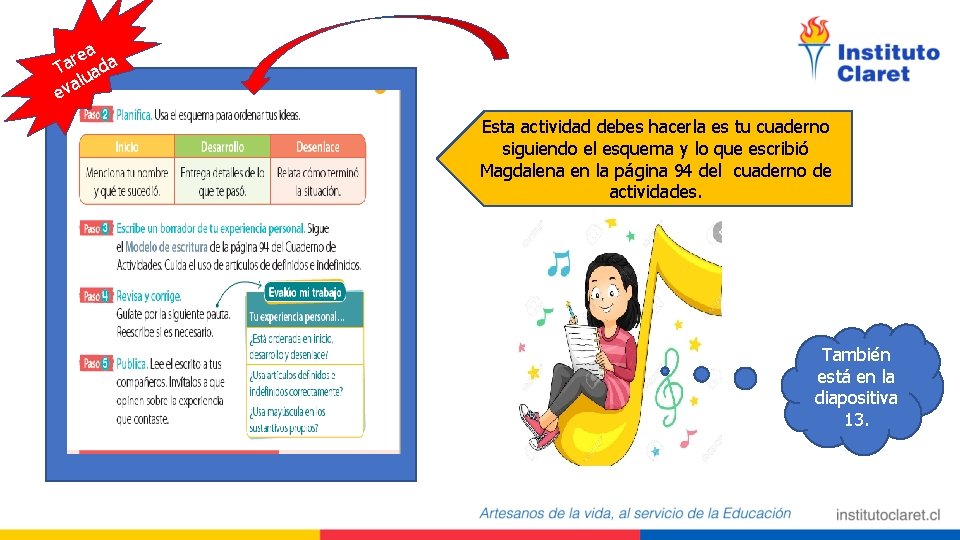 rea da a T ua al v e Esta actividad debes hacerla es tu