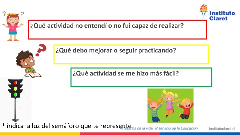 ¿Qué actividad no entendí o no fui capaz de realizar? ¿Qué debo mejorar o
