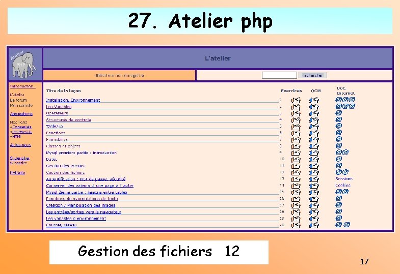 27. Atelier php Gestion des fichiers 12 17 