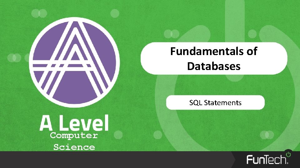 Fundamentals of Databases SQL Statements Computer Science 