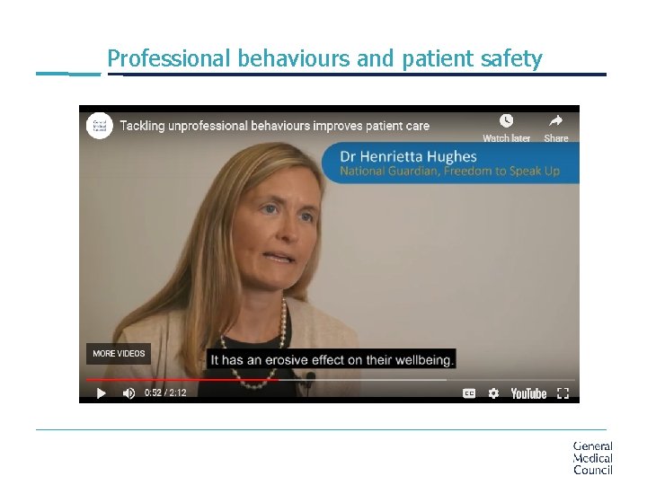 Professional behaviours and patient safety 