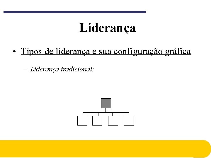 Liderança • Tipos de liderança e sua configuração gráfica – Liderança tradicional; Liderança • Tipos de liderança e sua configuração gráfica – Liderança tradicional;