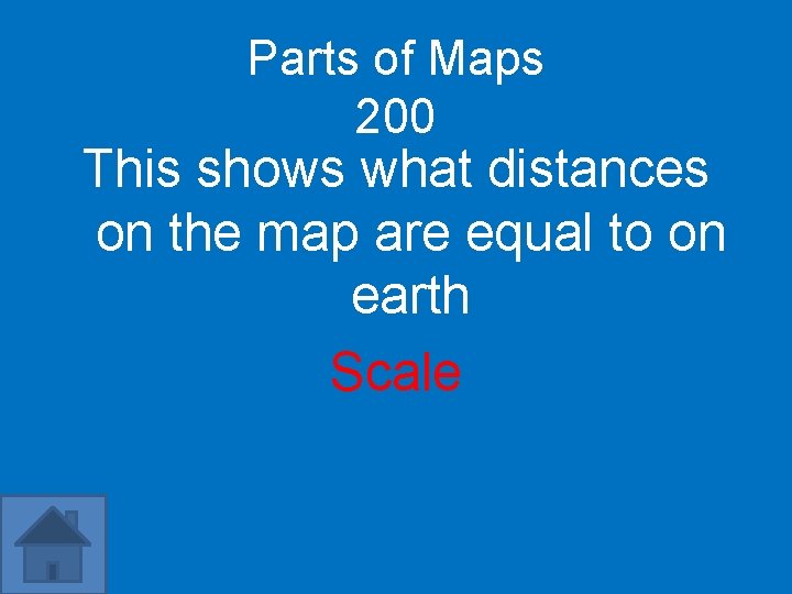 Parts of Maps 200 This shows what distances on the map are equal to