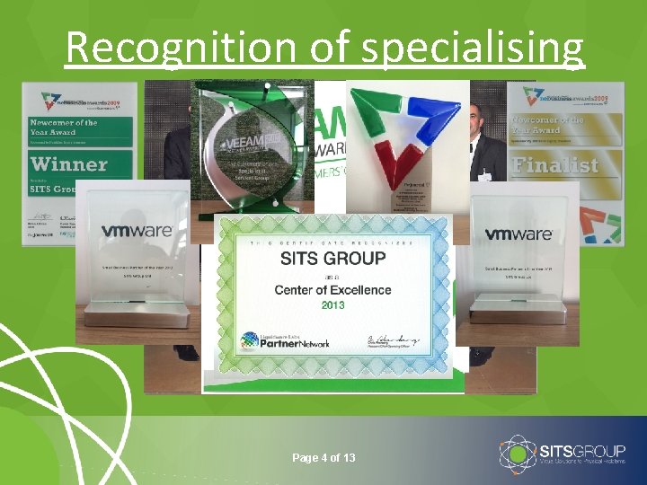 Recognition of specialising Page 4 of 13 