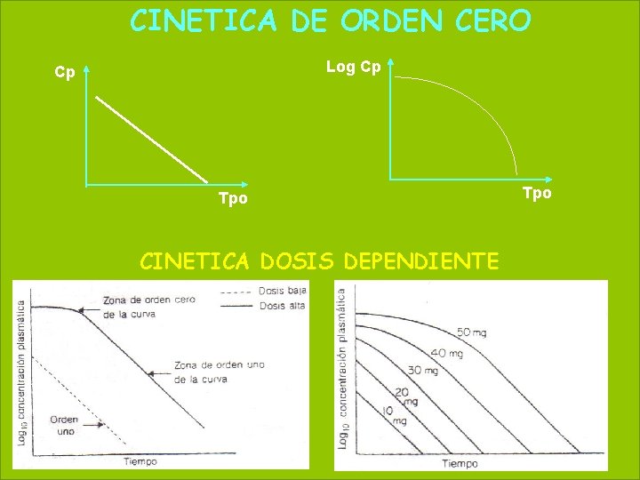 CINETICA DE ORDEN CERO 54 May 20, 2021 Log Cp Cp Tpo CINETICA DOSIS