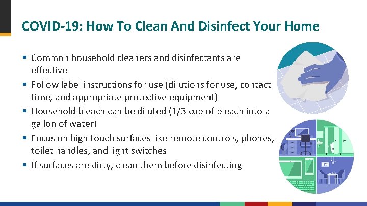 COVID-19: How To Clean And Disinfect Your Home § Common household cleaners and disinfectants