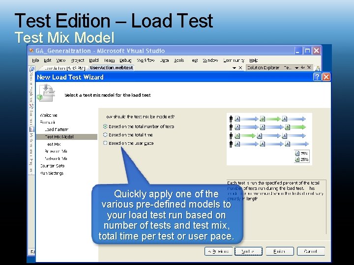 Test Edition – Load Test Mix Model Quickly apply one of the various pre-defined