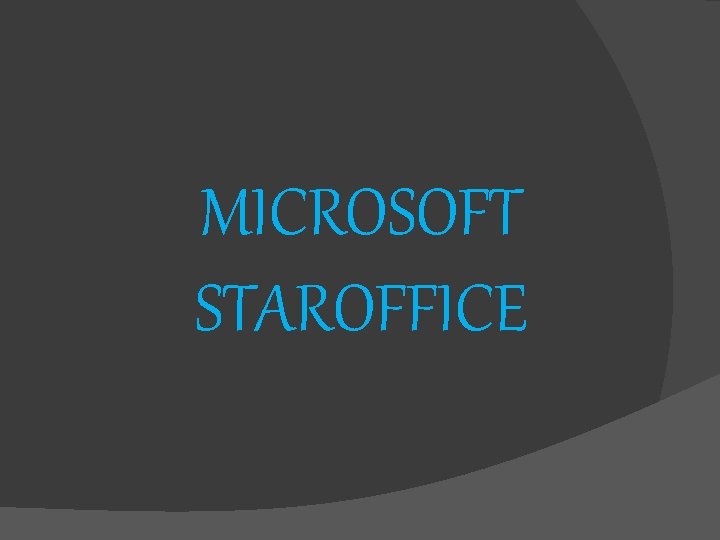 MICROSOFT STAROFFICE 