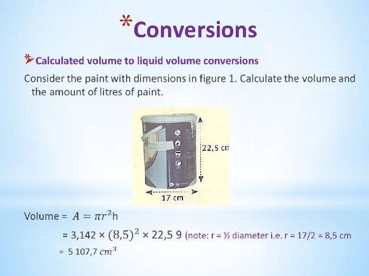 *Conversions * *Conversions *