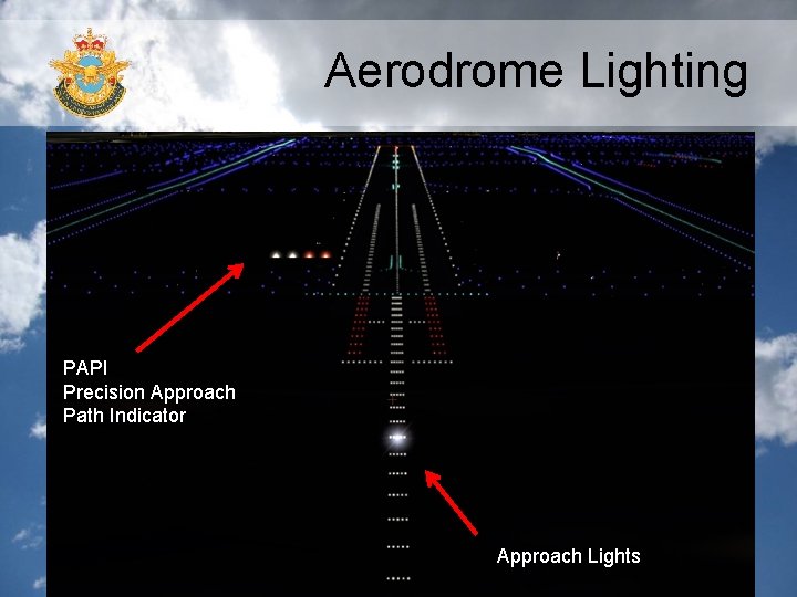 Aerodrome Lighting PAPI Precision Approach Path Indicator Approach Lights Aerodrome Lighting PAPI Precision Approach Path Indicator Approach Lights