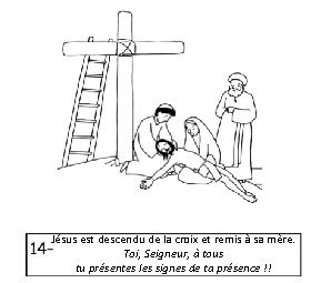 Jésus est descendu de la croix et remis à sa mère. Toi, Seigneur, à