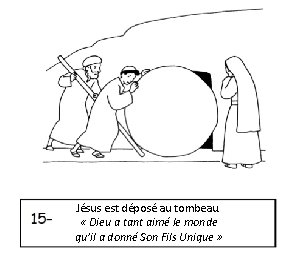 Jésus est déposé au tombeau. « Dieu a tant aimé le monde qu’il a