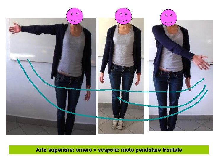 Arto superiore: omero > scapola: moto pendolare frontale 