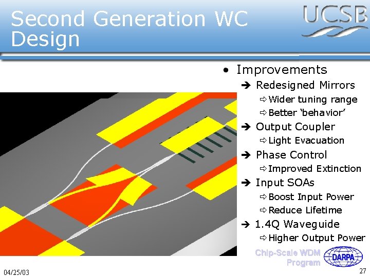 Second Generation WC Design • Improvements è Redesigned Mirrors ðWider tuning range ðBetter ‘behavior’