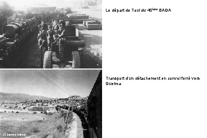 Le départ de Toul du 45ème BAGA Transport d’un détachement en convoi ferré vers