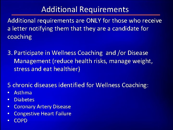 Additional Requirements Additional requirements are ONLY for those who receive a letter notifying them Additional Requirements Additional requirements are ONLY for those who receive a letter notifying them