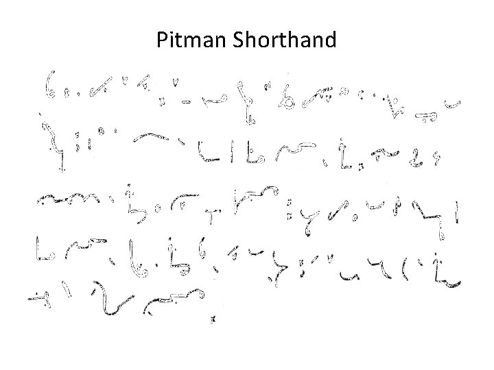 Pitman Shorthand 
