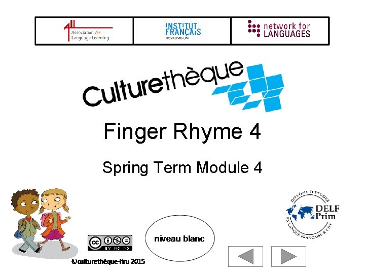 Finger Rhyme 4 Spring Term Module 4 