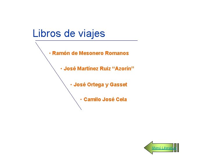Libros de viajes • Ramón de Mesonero Romanos • José Martínez Ruiz “Azorín” •