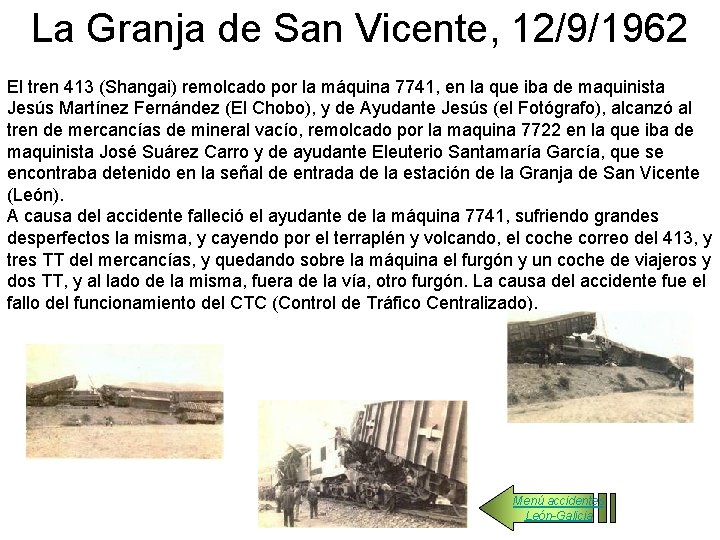 La Granja de San Vicente, 12/9/1962 El tren 413 (Shangai) remolcado por la máquina