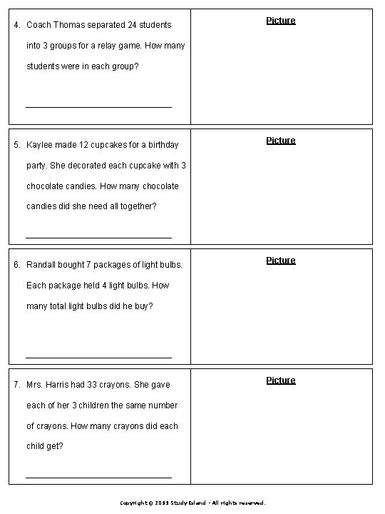 4. Coach Thomas separated 24 students Picture into 3 groups for a relay game. 4. Coach Thomas separated 24 students Picture into 3 groups for a relay game.