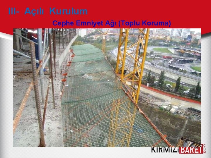 III- Açılı Kurulum Cephe Emniyet Ağı (Toplu Koruma) 44 