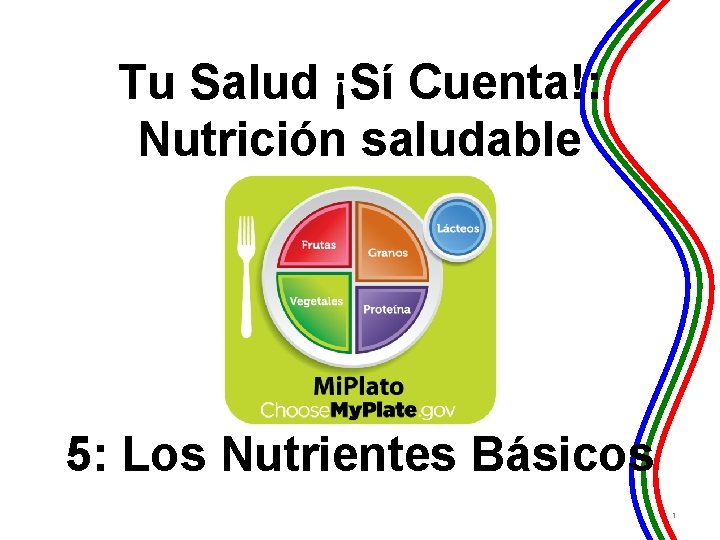 Tu Salud ¡Sí Cuenta!: Nutrición saludable 5: Los Nutrientes Básicos 1 