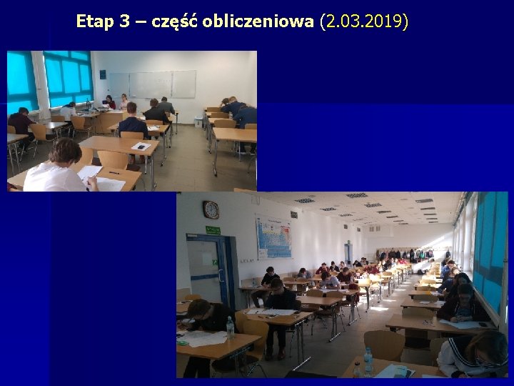 Etap 3 – część obliczeniowa (2. 03. 2019) 