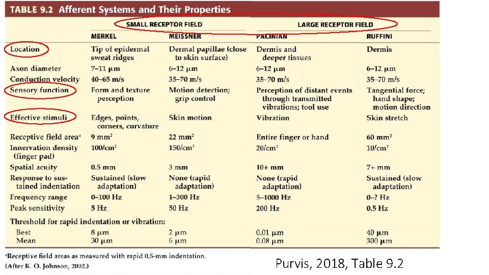 Purvis, 2018, Table 9. 2 