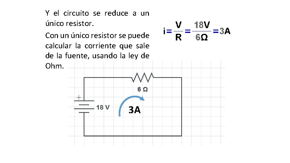 Y el circuito se reduce a un único resistor. Con un único resistor se