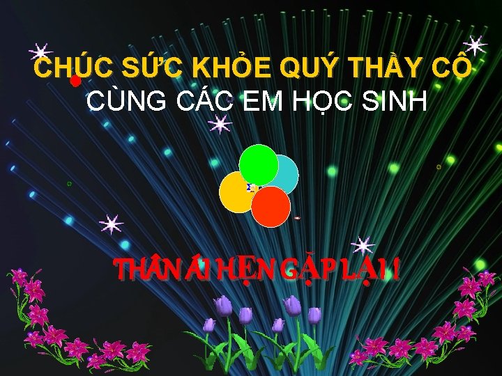 CHÚC SỨC KHỎE QUÝ THẦY CÔ CÙNG CÁC EM HỌC SINH TH N ÁI