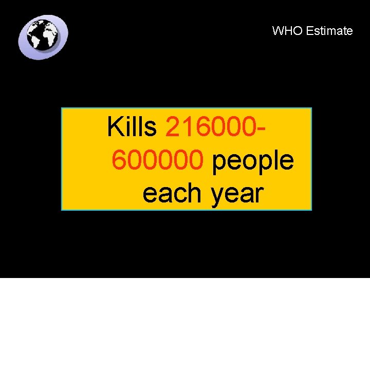 WHO Estimate Kills 21600000 people each year 