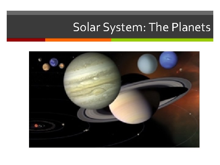 Solar System: The Planets 