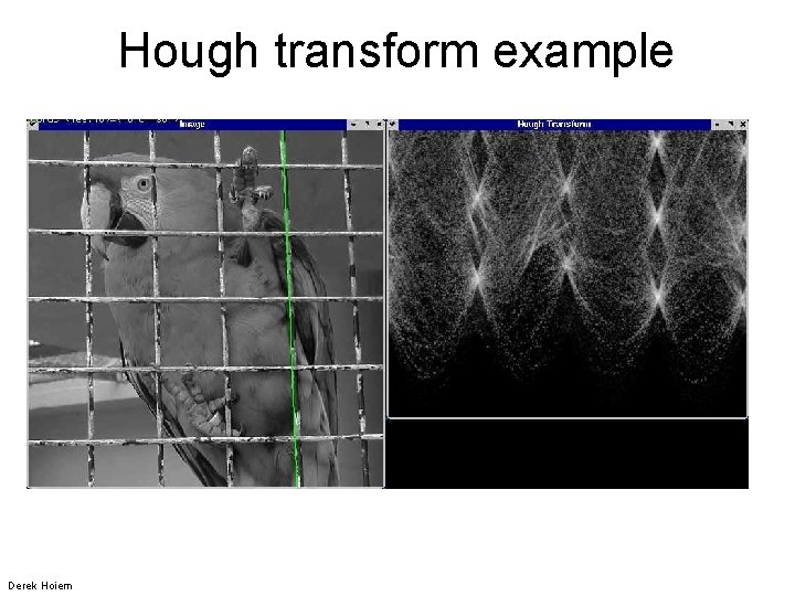 Hough transform example Derek Hoiem 