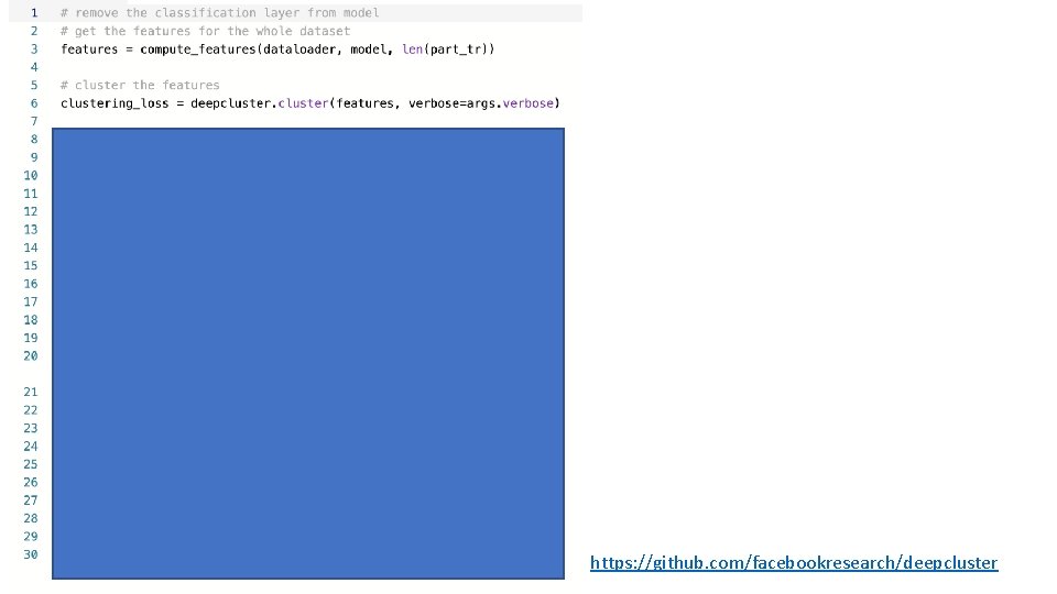 https: //github. com/facebookresearch/deepcluster 