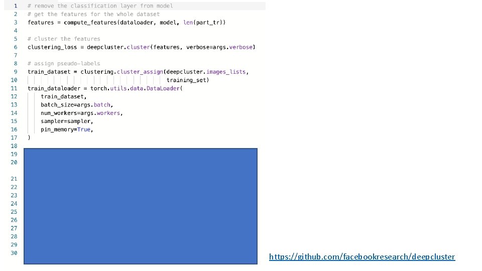 https: //github. com/facebookresearch/deepcluster 