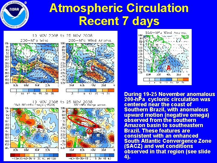 Atmospheric Circulation Recent 7 days C A • During 19 -25 November anomalous 200 Atmospheric Circulation Recent 7 days C A • During 19 -25 November anomalous 200