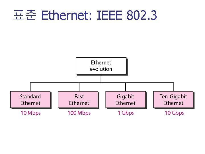 표준 Ethernet: IEEE 802. 3 