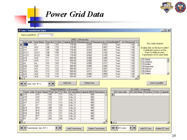 Power Grid Data 14 Power Grid Data 14