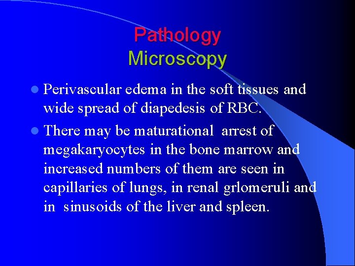 Pathology Microscopy l Perivascular edema in the soft tissues and wide spread of diapedesis