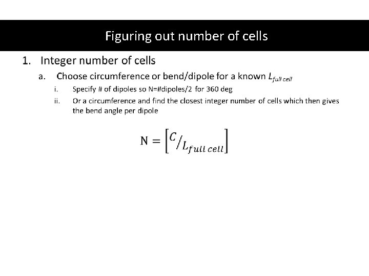 Figuring out number of cells 