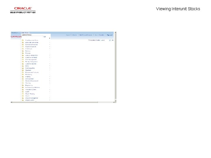 Viewing Interunit Stocks 