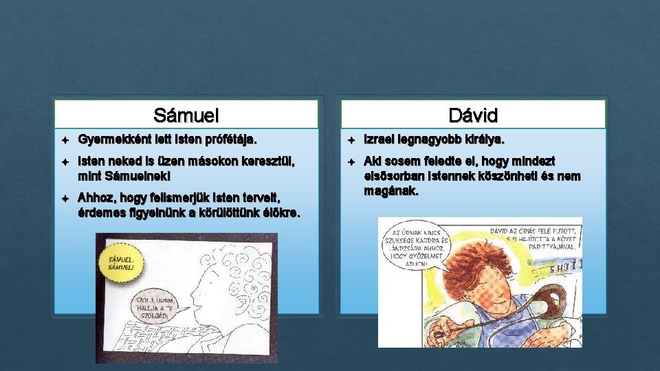 Dávid Sámuel Gyermekként lett Isten prófétája. Izrael legnagyobb királya. Isten neked is üzen másokon