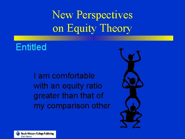 New Perspectives on Equity Theory Entitled I am comfortable with an equity ratio greater