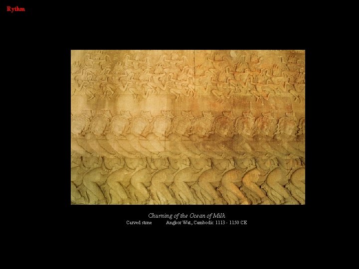 Rythm Churning of the Ocean of Milk Carved stone Angkor Wat, Cambodic 1113 -