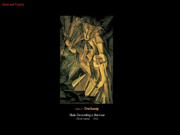 Unity and Variety Marcel Duchamp Nude Descending a Staircase Oil on canvas 1912 